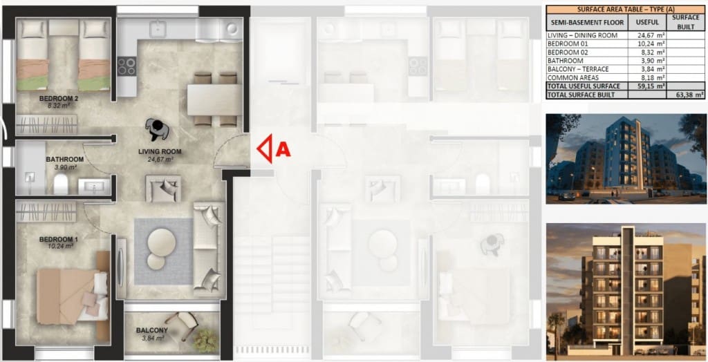 2 chambre Appartement à vendre à Torrevieja avec piscine - 275 000 € (Ref: 9874190)