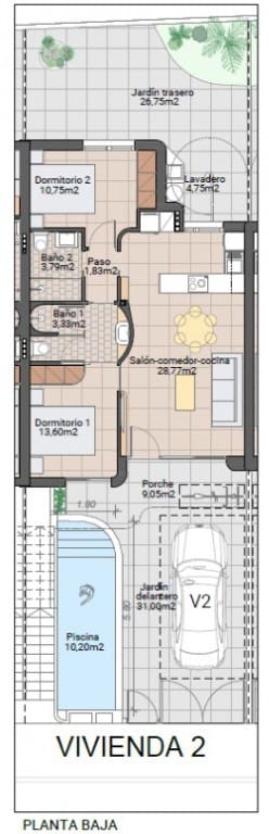 2 slaapkamer Appartement te koop in Pilar de la Horadada met zwembad garage - € 274.900 (Ref: 9932183)