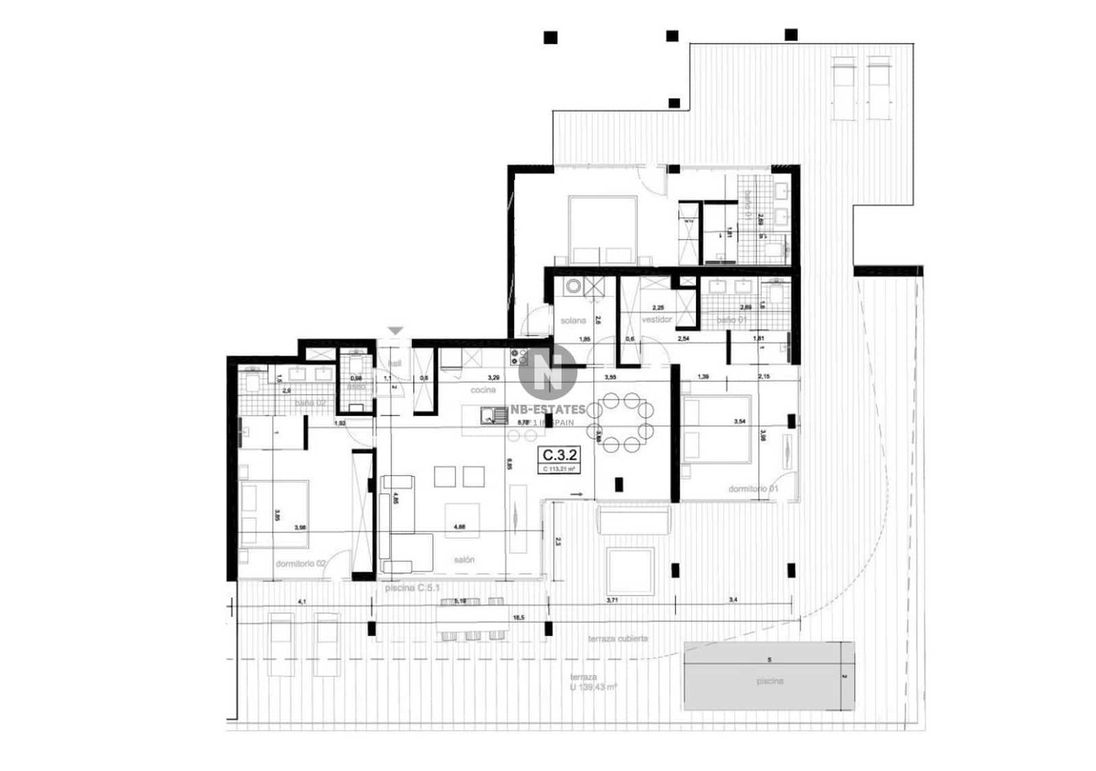 3 chambre Appartement à vendre à Los Gigantes avec piscine garage - 1 325 000 € (Ref: 8003469)