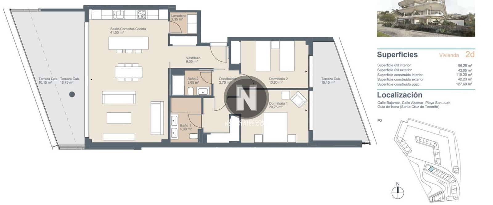 2 bedroom Penthouse for sale in Playa San Juan with pool garage - € 1,280,000 (Ref: 9716702)