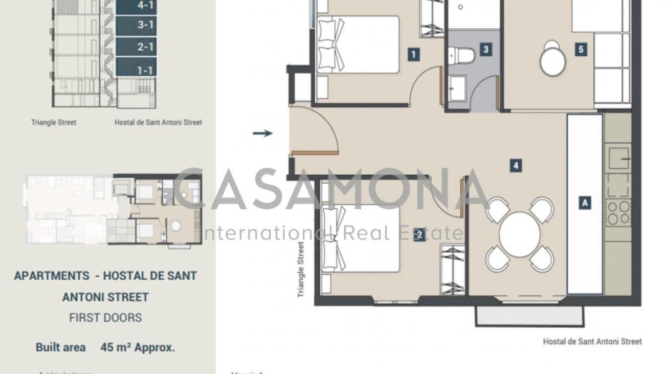 1 soverom Leilighet til salgs i Barcelona by - € 395 000 (Ref: 6326442)