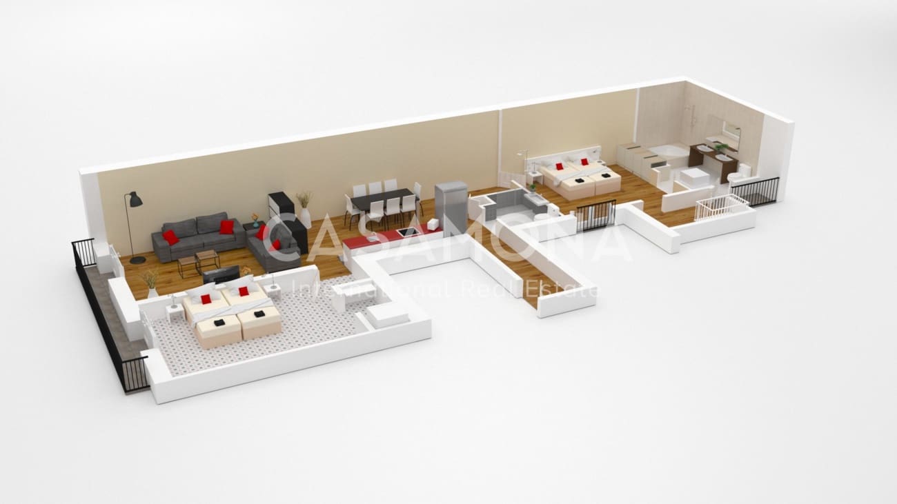 2 sovrum Lägenhet att hyra i Barcelona stad med garage - 3 800 € (Ref: 6932951)