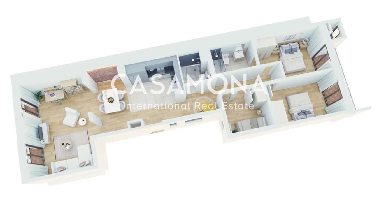 3 soveværelse Lejlighed til leje i Barcelona by - € 3.000 (Ref: 7017613)