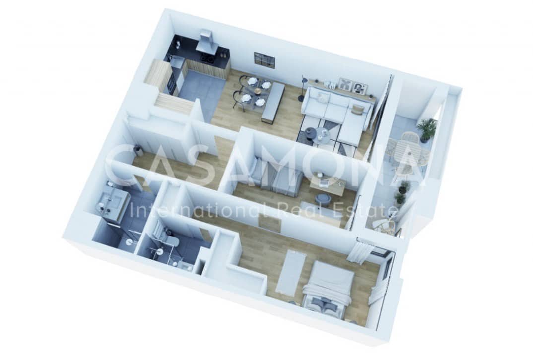 Appartement de 2 chambres à louer à Barcelone ville - 2 800 € (Ref: 7924896)