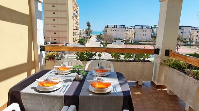 2 Zimmer Strandapartment zu vermieten in Xeraco mit Pool Garage - 550 € (Ref: 9706039)