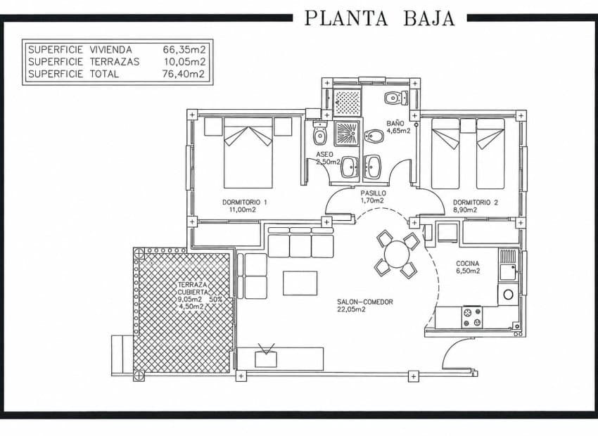2 bedroom Apartment for sale in Orihuela Costa with pool - € 225,000 (Ref: 10019993)