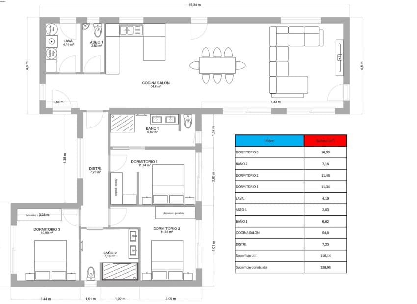 3 slaapkamer Villa te koop in Aspe met zwembad - € 469.950 (Ref: 10023008)