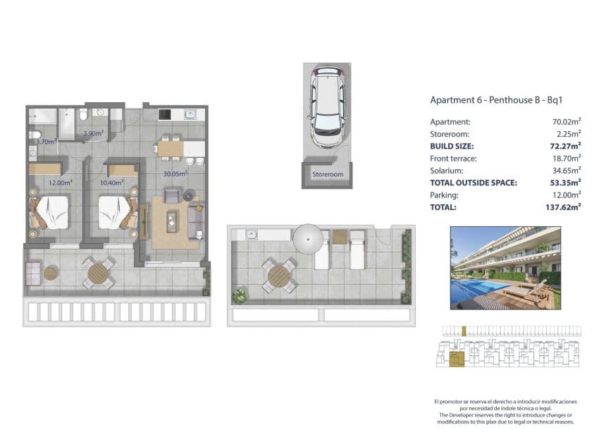 2 quarto Apartamento para venda em Los Narejos com piscina - 425 000 € (Ref: 10023010)