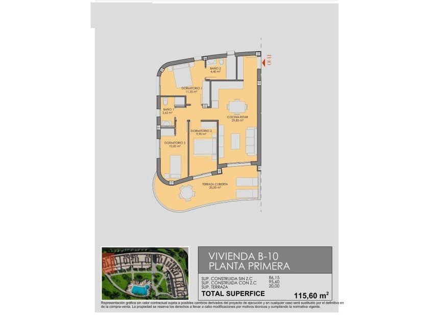 3 soverom Leilighet til salgs i Los Alcazares med svømmebasseng garasje - € 338 900 (Ref: 10175796)
