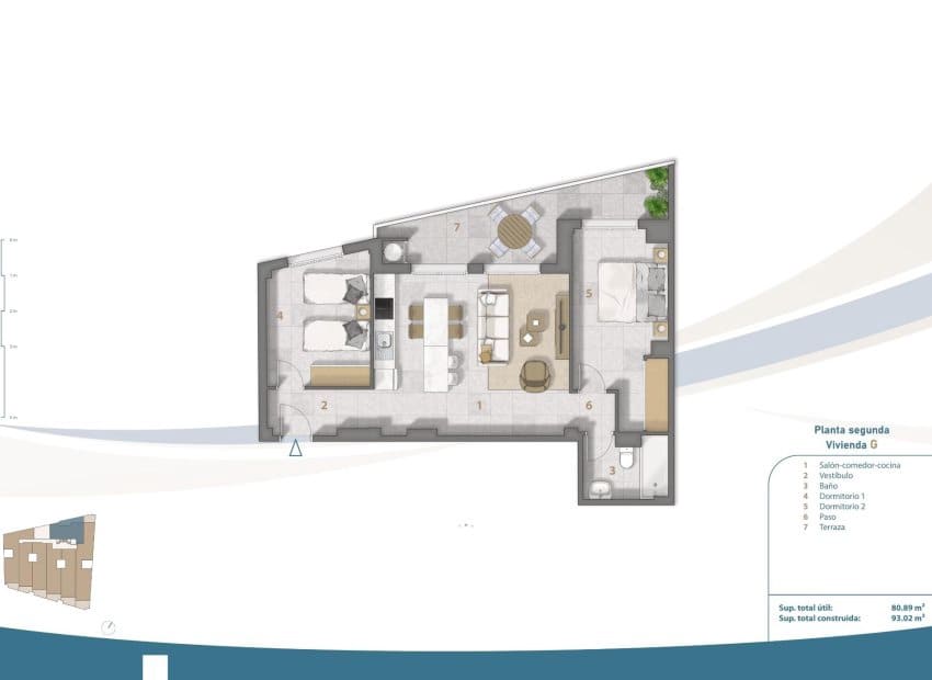 2 soveværelse Lejlighed til salg i Lo Pagan med swimmingpool - € 370.000 (Ref: 8620782)