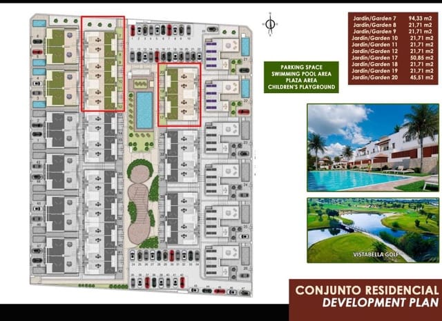 3 sypialnia Dom szeregowy na sprzedaż w Vistabella, Orihuela z basenem - 299 000 € (Ref: 8820601)