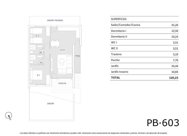 2 quarto Bungalow para venda em San Miguel de Salinas com piscina - 199 900 € (Ref: 8971509)