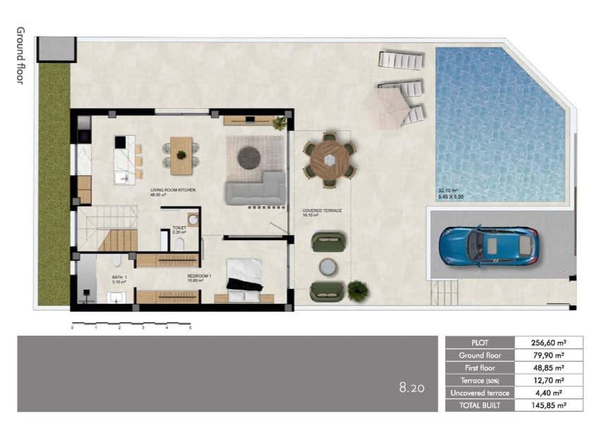 3 makuuhuone Paritalo myytävänä paikassa Dolores mukana uima-altaan - 460 000 € (Ref: 9211235)