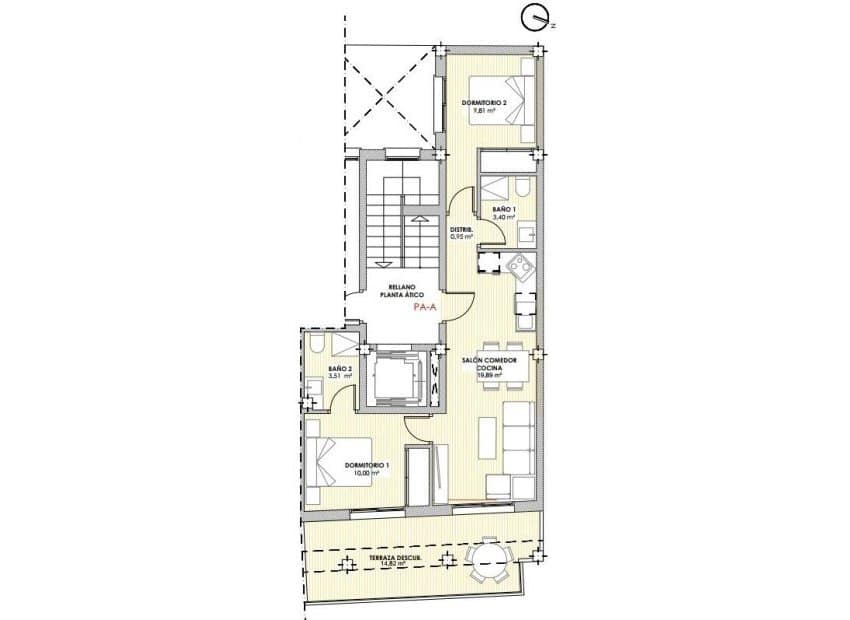 2 Zimmer Apartment zu verkaufen in Torrevieja mit Pool - 302.600 € (Ref: 9211252)