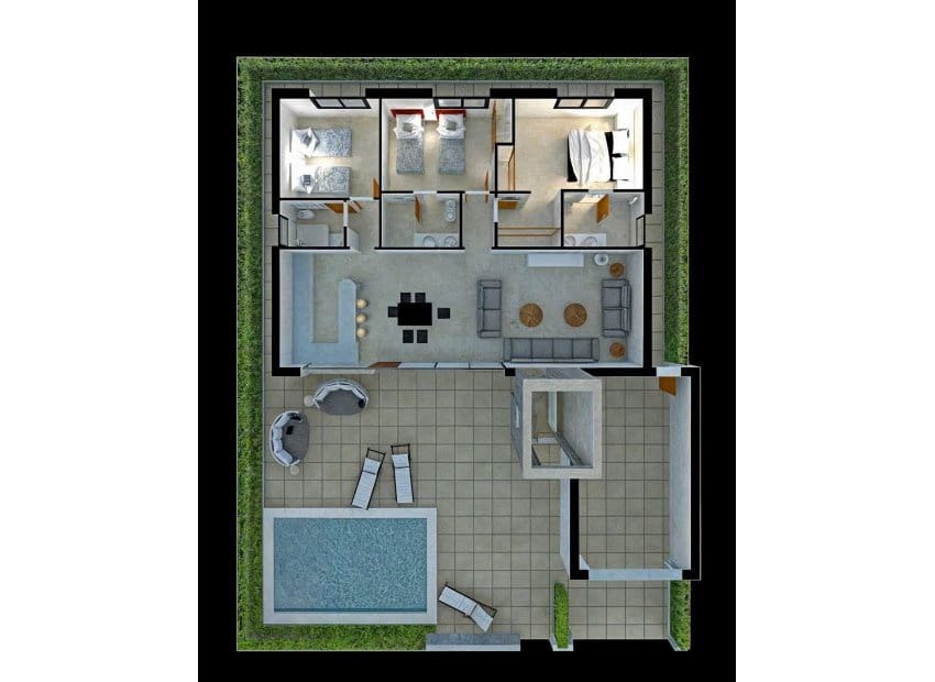 3 soveværelse Villa til salg i La Pinilla med swimmingpool - € 379.845 (Ref: 9211447)