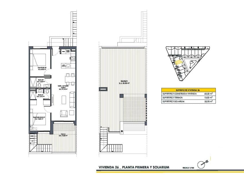 2 soveværelse Lejlighed til salg i San Fulgencio med swimmingpool - € 239.900 (Ref: 9211459)
