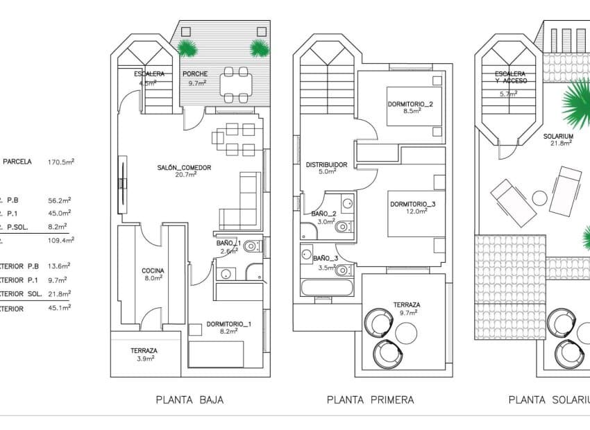 3 soveværelse Semi-Rækkehus til salg i San Fulgencio med swimmingpool - € 275.000 (Ref: 9255884)