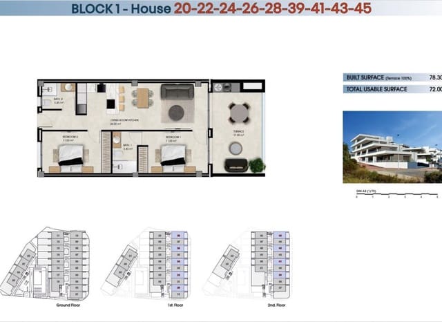 2 chambre Appartement à vendre à El Pinet, Elche / Elx avec piscine - 246 000 € (Ref: 9449482)