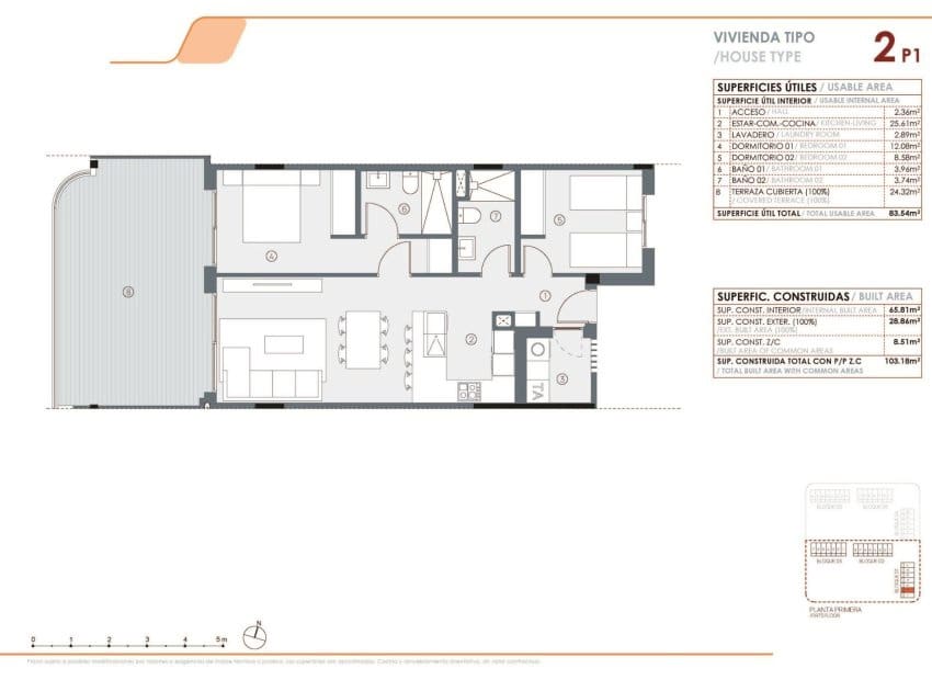 2 makuuhuone Huoneisto myytävänä paikassa Torrevieja mukana uima-altaan - 280 000 € (Ref: 9449484)