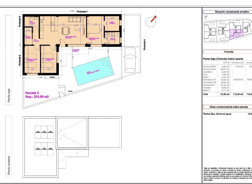 3 makuuhuone Huvila myytävänä paikassa Daya Nueva mukana uima-altaan - 365 000 € (Ref: 9525370)