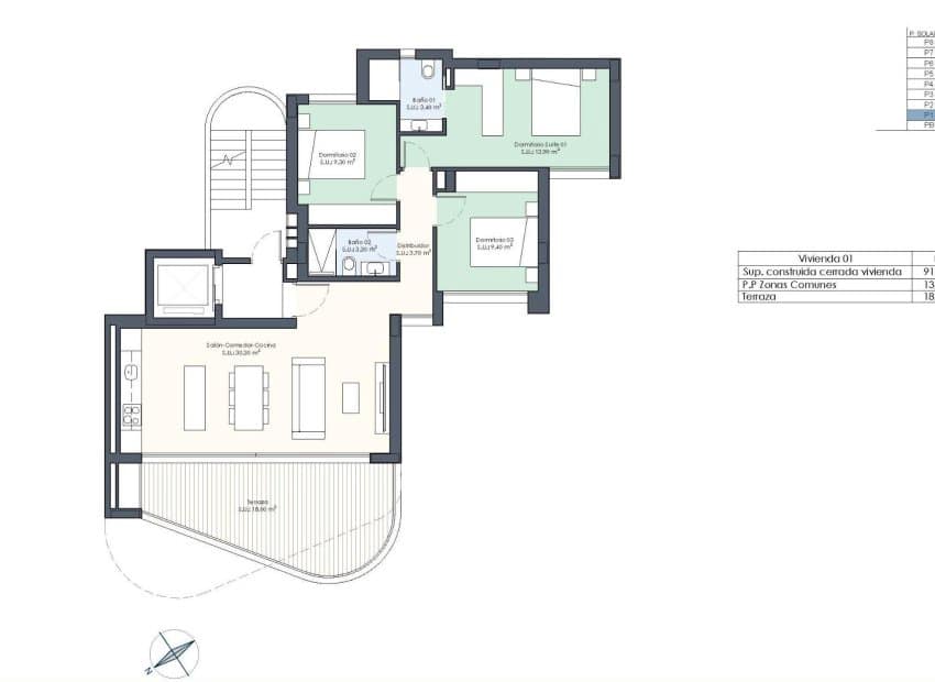 3 chambre Appartement à vendre à Guardamar del Segura avec piscine - 345 000 € (Ref: 9525377)