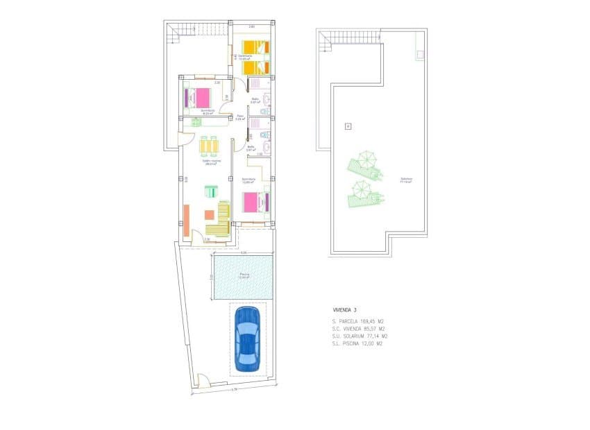 3 soveværelse Villa til salg i San Javier med swimmingpool - € 329.900 (Ref: 9525386)