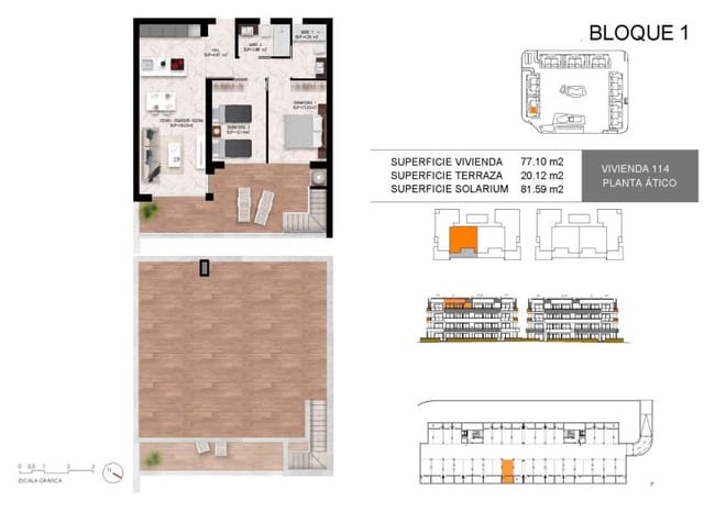 2 makuuhuone Huoneisto myytävänä paikassa El Chaparral - La Siesta - La Torreta, Torrevieja mukana uima-altaan - 325 000 € (Ref: 9525388)