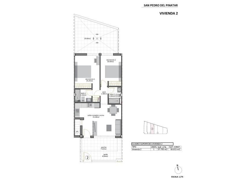 2 Zimmer Bungalow zu verkaufen in Los Cuarteros mit Pool - 299.950 € (Ref: 9525403)