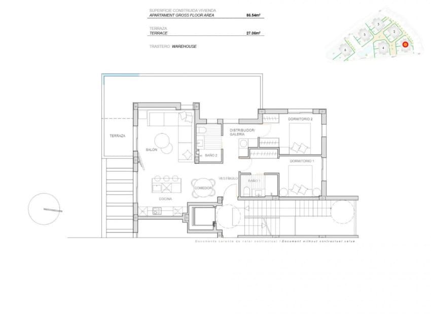 2 slaapkamer Appartement te koop in Torre-Pacheco met zwembad - € 293.900 (Ref: 9525411)