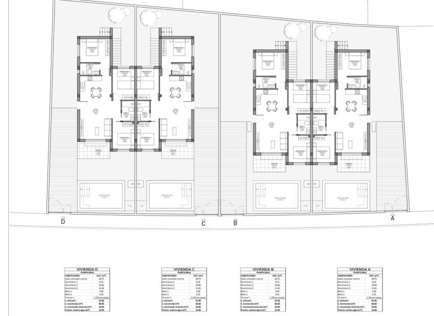 3 soveværelse Semi-Rækkehus til salg i Mazarron med swimmingpool - € 239.900 (Ref: 9525441)