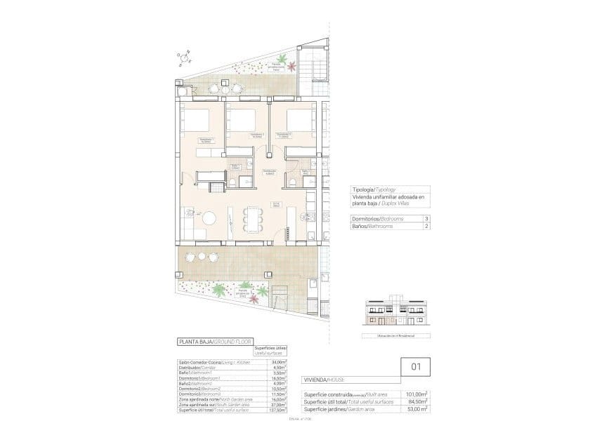 3 soveværelse Bungalow til salg i La Canalosa - € 215.000 (Ref: 9525450)