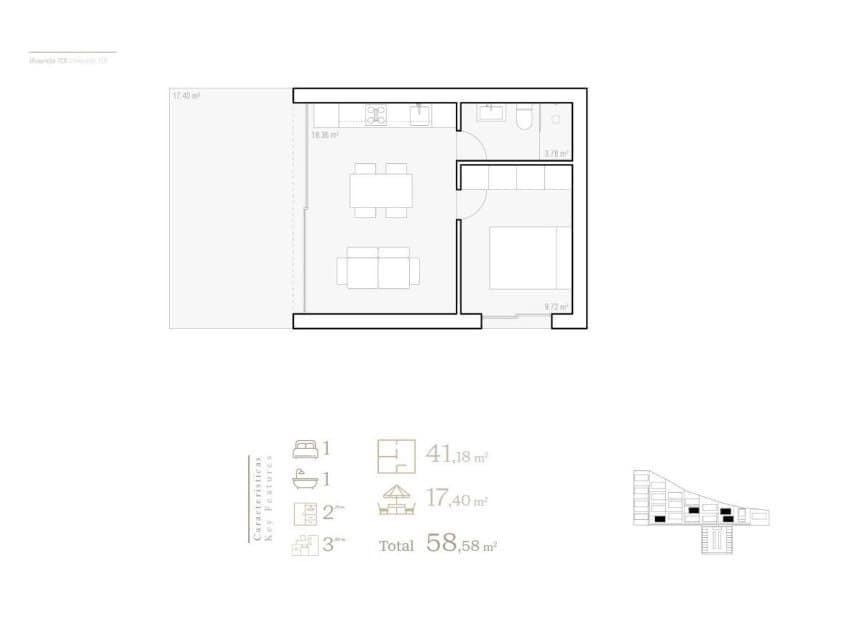 1 soveværelse Villa til salg i Alfaz del Pi / L'Alfas del Pi med swimmingpool - € 207.900 (Ref: 9525454)