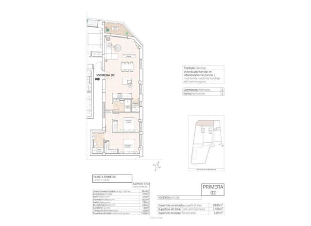 2 soverom Leilighet til salgs i Hondón de las Nieves med svømmebasseng - € 205 000 (Ref: 9525456)