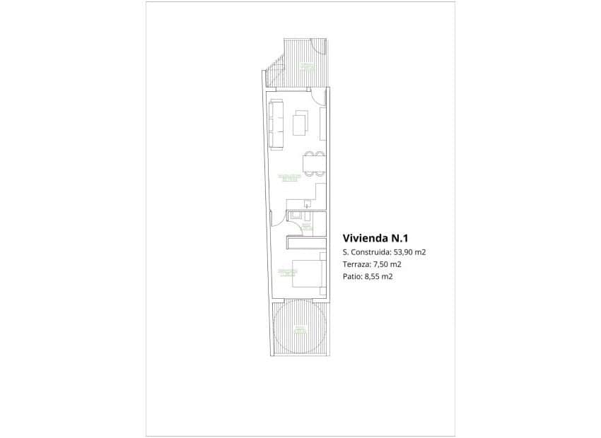 1 soveværelse Bungalow til salg i Lo Pagan med swimmingpool - € 179.900 (Ref: 9525467)