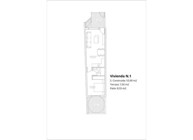 1 soveværelse Bungalow til salg i Lo Pagan, San Pedro del Pinatar med swimmingpool - € 179.900 (Ref: 9525467)