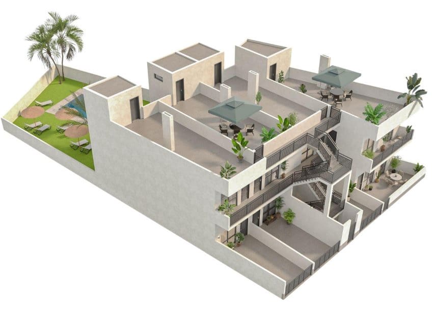 2 quarto Apartamento para venda em La Canalosa com piscina - 136 900 € (Ref: 9525475)