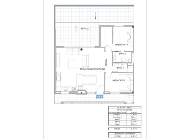 2 makuuhuone Huoneisto myytävänä paikassa La Cala de Villajoyosa, La Villajoyosa / Vila Joiosa mukana uima-altaan - 550 000 € (Ref: 9528623)