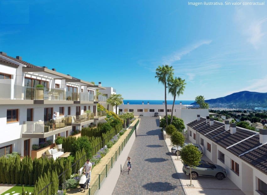 4 soveværelse Semi-Rækkehus til salg i La Nucia med swimmingpool - € 449.000 (Ref: 9528634)