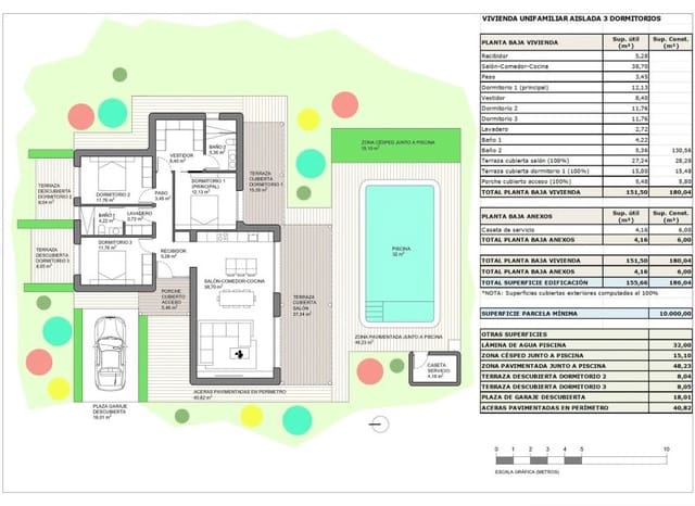 3 Zimmer Villa zu verkaufen in Rodriguillo, Pinoso mit Pool - 412.000 € (Ref: 9528641)