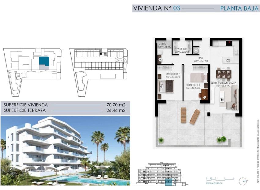 2 slaapkamer Strandappartement te koop in Pilar de la Horadada met zwembad - € 410.000 (Ref: 9528642)