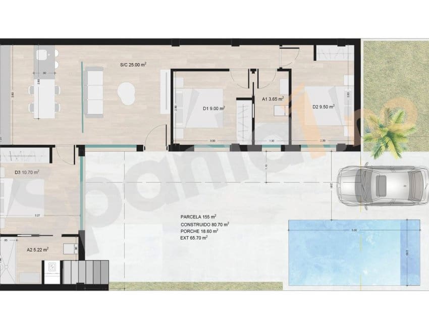 3 camera da letto Casa in vendita in Roldan con piscina - 315.000 € (Rif: 9539642)