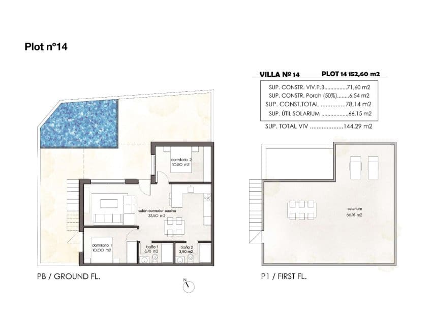 2 makuuhuone Paritalo myytävänä paikassa Pilar de la Horadada - 380 000 € (Ref: 9539655)