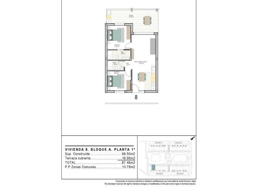 2 slaapkamer Appartement te koop in San Cayetano met zwembad - € 226.900 (Ref: 9596741)