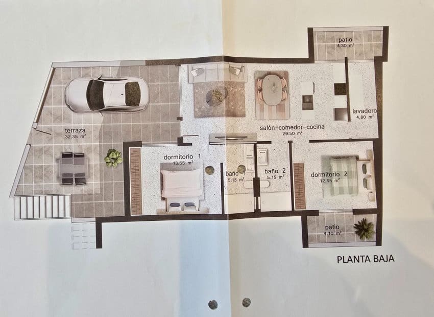 Apartamento de 2 habitaciones en Pilar de la Horadada en venta con piscina - 279.000 € (Ref: 9626609)