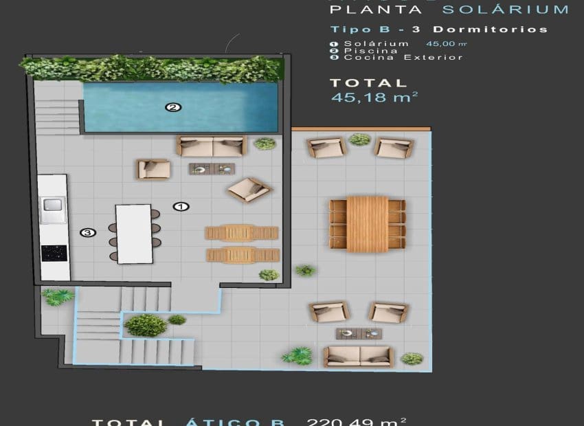 3 soverom Leilighet til salgs i Torrevieja med svømmebasseng - € 488 000 (Ref: 9631474)