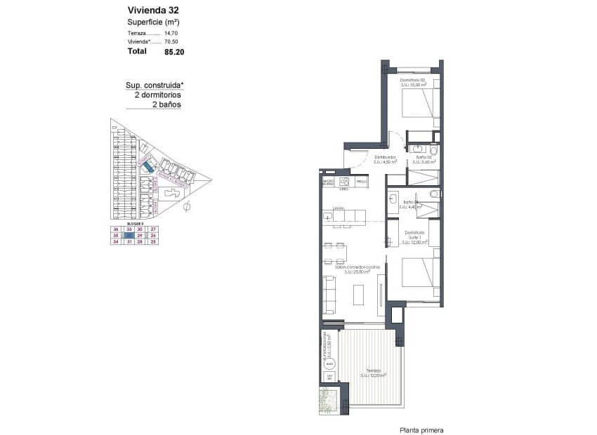 2 soveværelse Lejlighed til salg i Los Alcazares med swimmingpool - € 299.000 (Ref: 9667109)