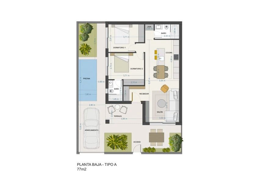 2 Zimmer Villa zu verkaufen in Roldan mit Pool - 272.900 € (Ref: 9740220)