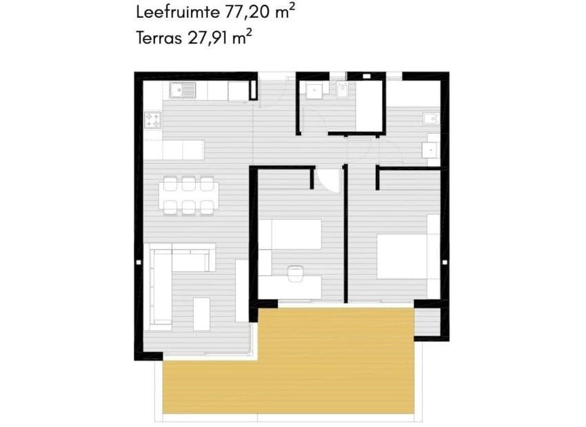 2 sovrum Lägenhet till salu i Los Altos med pool - 269 000 € (Ref: 9869672)