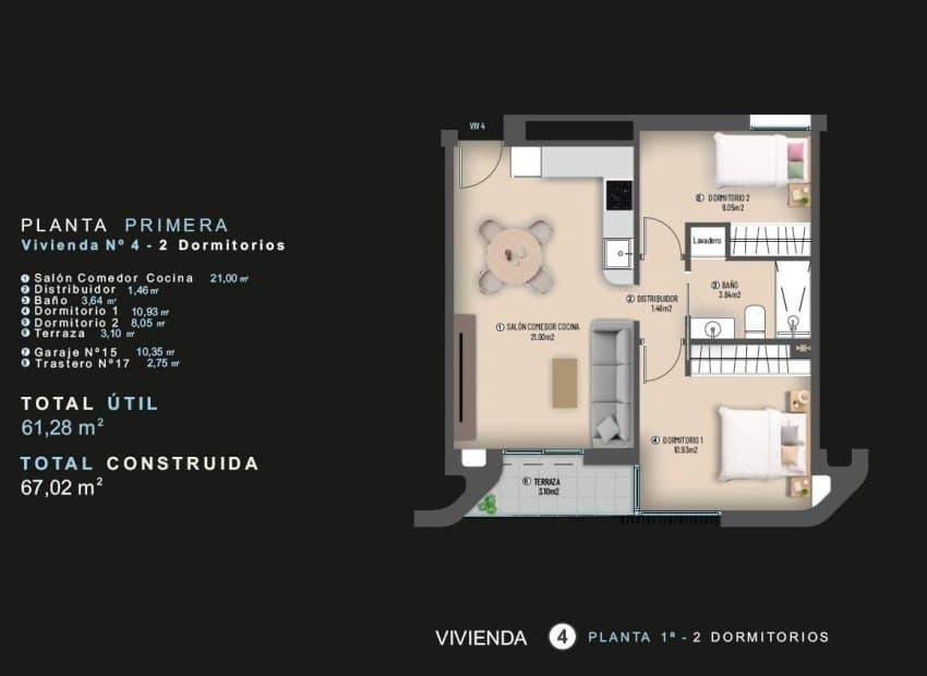 2 soverom Leilighet til salgs i Torrevieja med svømmebasseng - € 282 000 (Ref: 9879815)