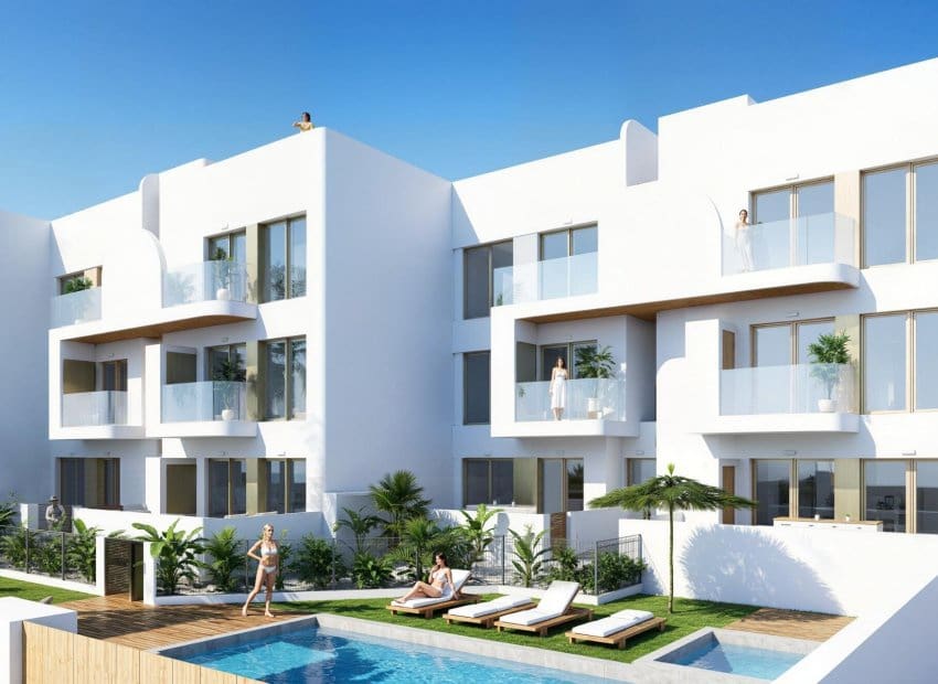 2 soveværelse Lejlighed til salg i Los Alcazares med swimmingpool - € 279.900 (Ref: 9981255)